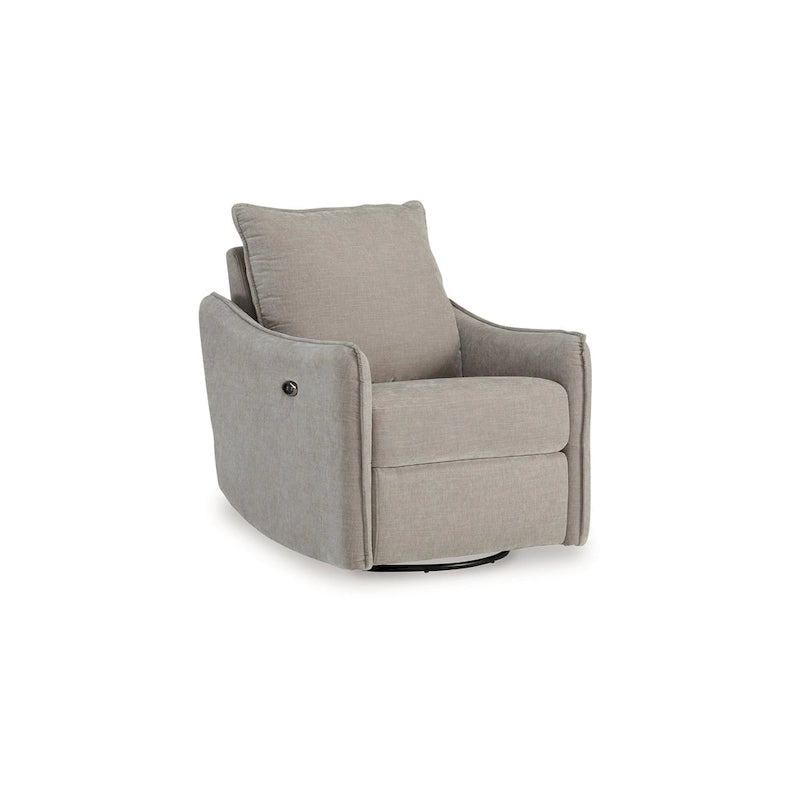 Power Swivel Recliner Chair with Pillow Back, USB Port & High-Resilience Foam Cushions, Gray