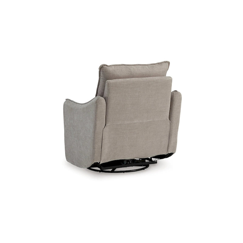 Power Swivel Recliner Chair with Pillow Back, USB Port & High-Resilience Foam Cushions, Gray