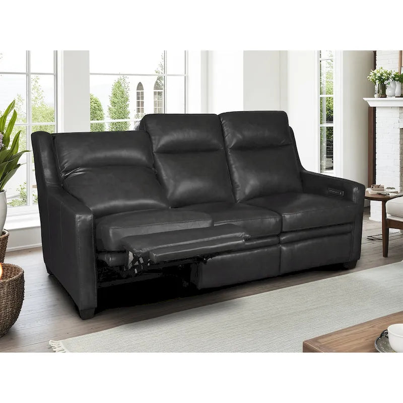Power Reclining 3-Seat Sofa with Adjustable Headrest, Lumbar Support & USB Charging Ports