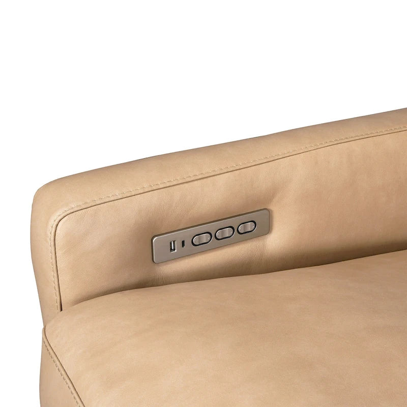 Power Reclining 3-Seat Sofa with Adjustable Headrest, Lumbar Support & USB Charging Ports