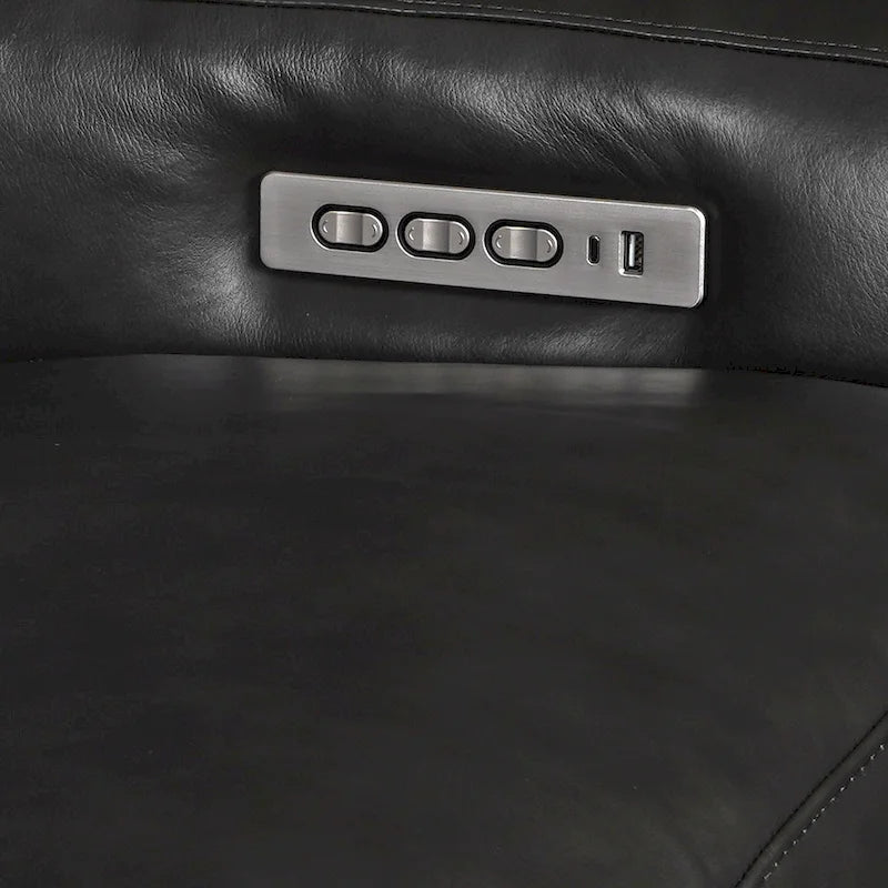Power Reclining 3-Seat Sofa with Adjustable Headrest, Lumbar Support & USB Charging Ports
