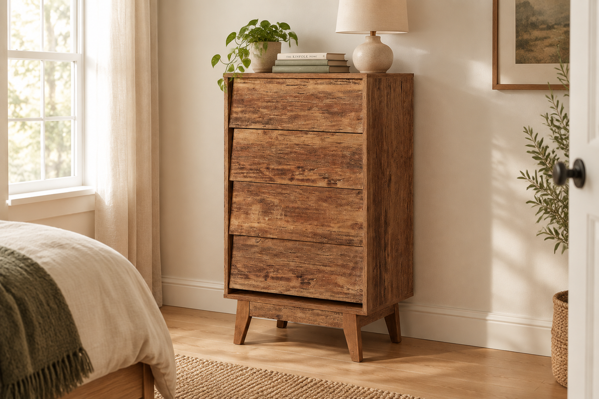 4-Drawer Vintage Dresser in Room Scene