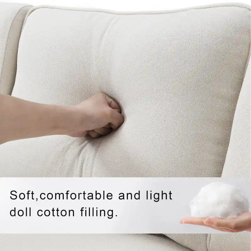 4-Seat Upholstered Sofa with Center Console, Cup Holders, Storage Pockets & USB Wireless Charging
