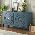 Retro-Sideboard mit 4 Türen und kreisförmigem Rillendesign