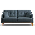 3-Seater Fabric Sofa with USB Charging Port