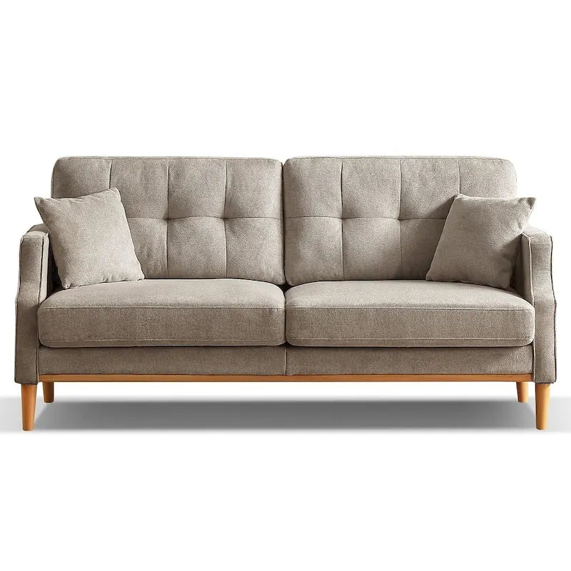 3-Seater Fabric Sofa with USB Charging Port