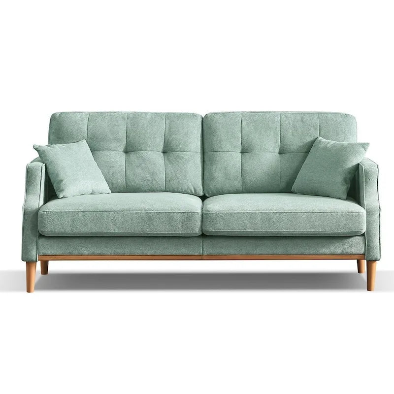 3-Seater Fabric Sofa with USB Charging Port