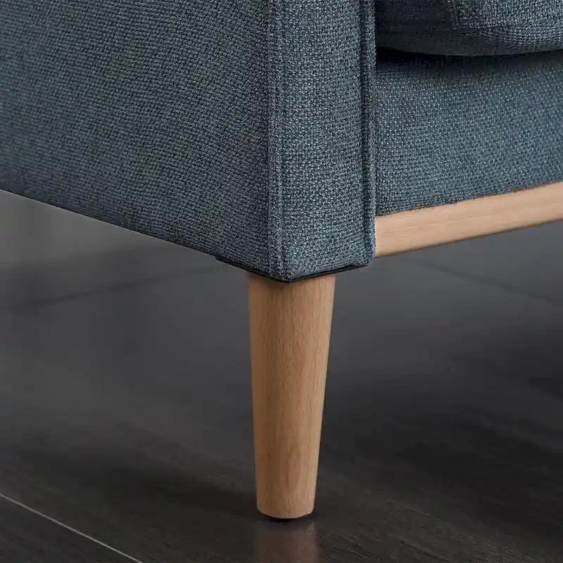 3-Seater Fabric Sofa with USB Charging Port