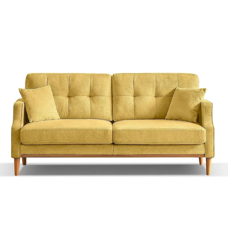 3-Seater Fabric Sofa with USB Charging Port