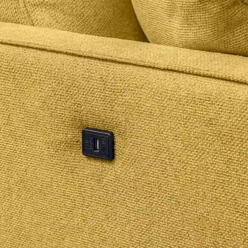 3-Seater Fabric Sofa with USB Charging Port