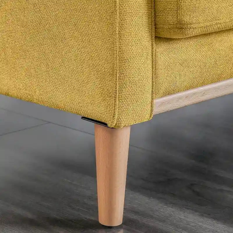 3-Seater Fabric Sofa with USB Charging Port