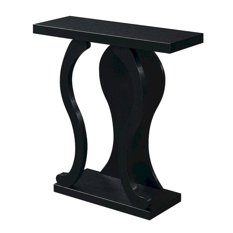31.5-Inch Two-Tier Console Table with Bottom Shelf – Modern Arch Base