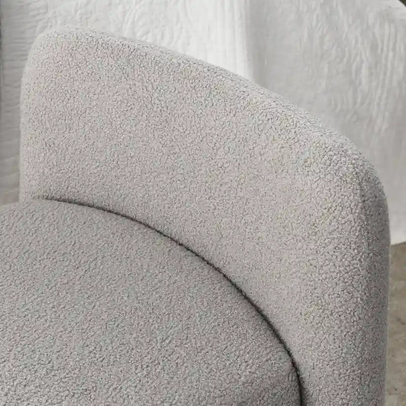 Modern Upholstered Bedroom Bench with Arch Wood Frame & Foam Padded Seat