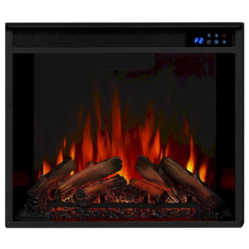 70-Inch Electric Fireplace TV Stand with Glass Mullion Doors, Adjustable Shelves & Cable Management, White