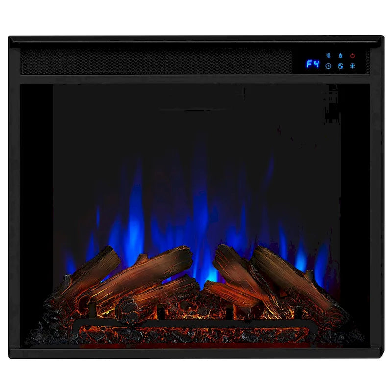 70-Inch Electric Fireplace TV Stand with Glass Mullion Doors, Adjustable Shelves & Cable Management, White