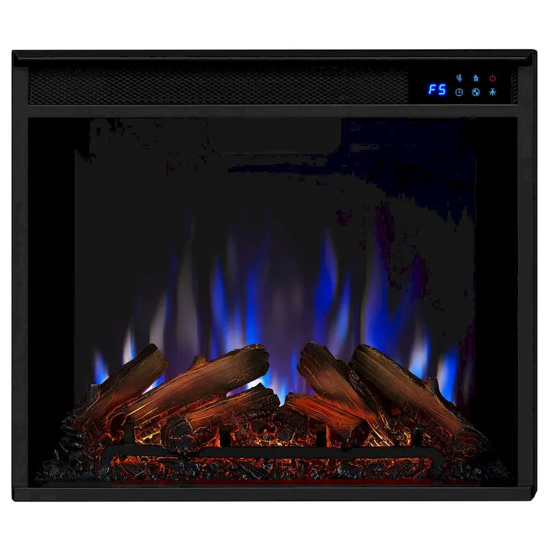 70-Inch Electric Fireplace TV Stand with Glass Mullion Doors, Adjustable Shelves & Cable Management, White