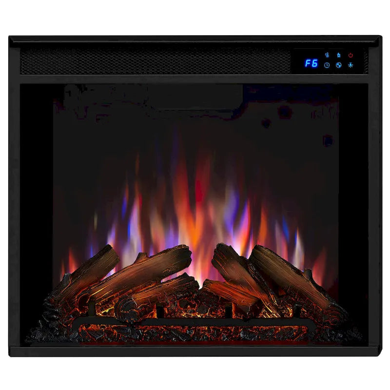 70-Inch Electric Fireplace TV Stand with Glass Mullion Doors, Adjustable Shelves & Cable Management, White