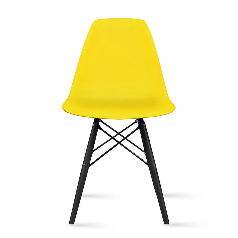 Designer Plastic/ Black Legs Retro Armless Eiffel Chair