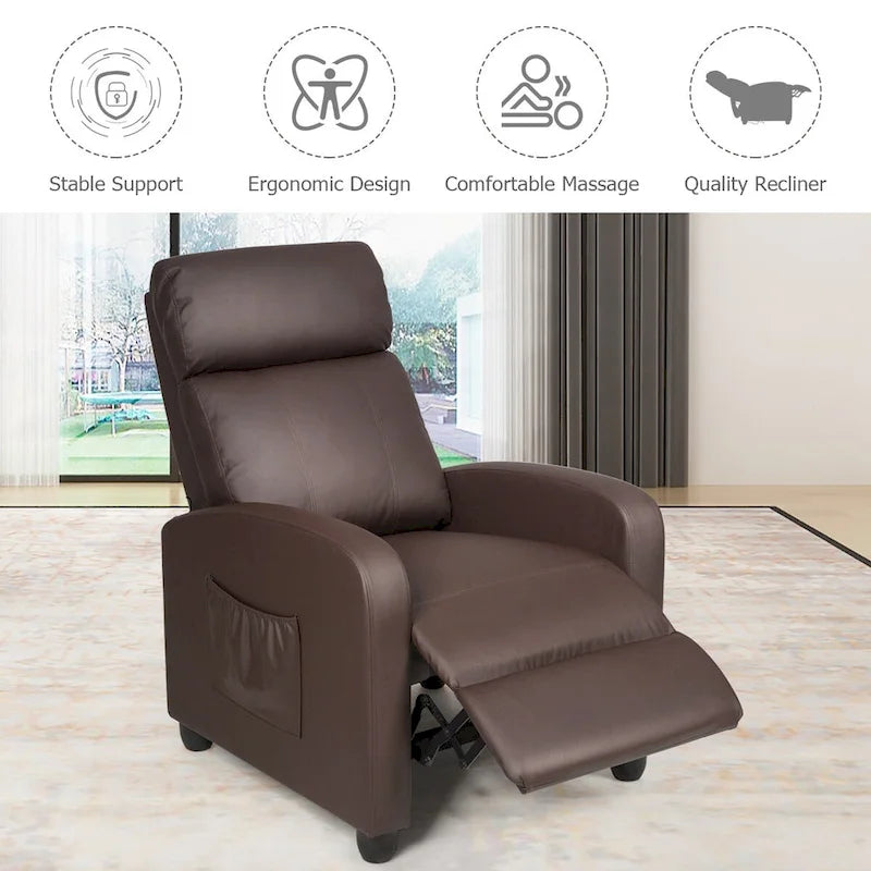 Ergonomic Adjustable Massage Recliner Chair with 8 Modes & Remote Control