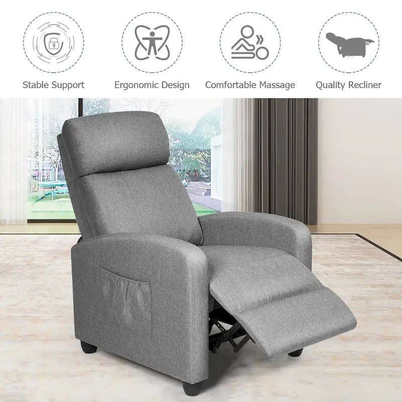Ergonomic Adjustable Massage Recliner Chair with 8 Modes & Remote Control