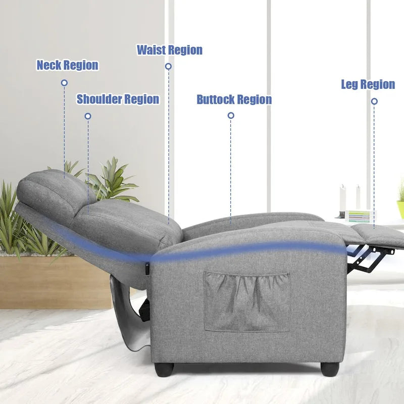 Ergonomic Adjustable Massage Recliner Chair with 8 Modes & Remote Control