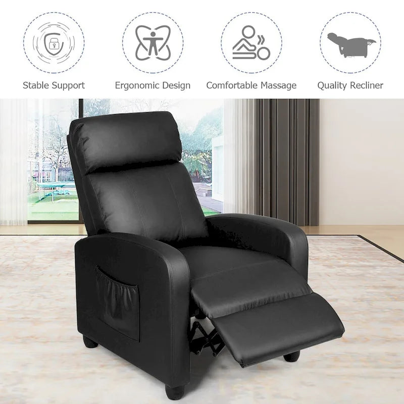 Ergonomic Adjustable Massage Recliner Chair with 8 Modes & Remote Control