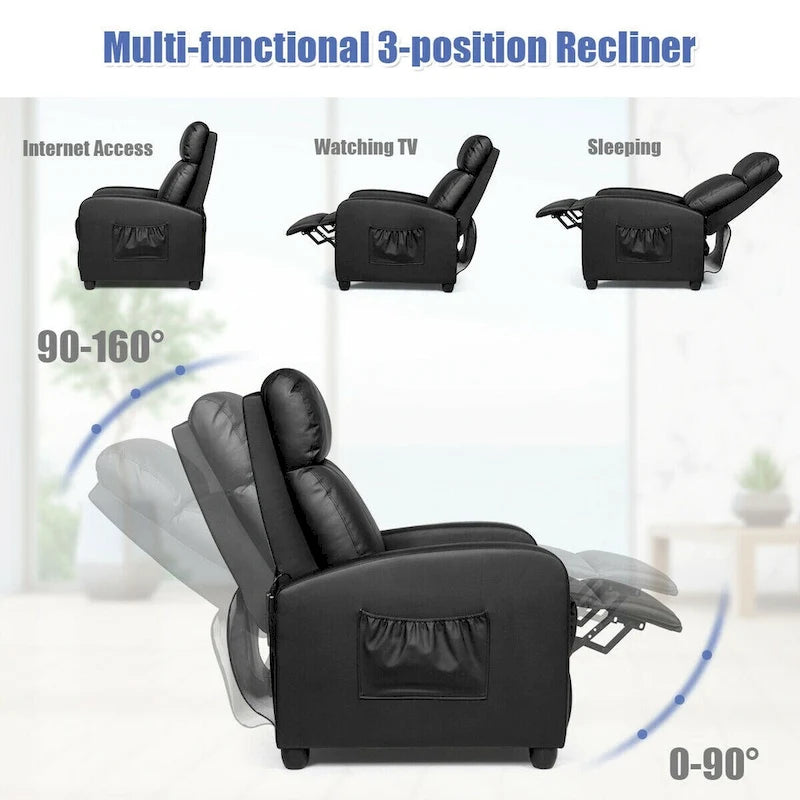 Ergonomic Adjustable Massage Recliner Chair with 8 Modes & Remote Control