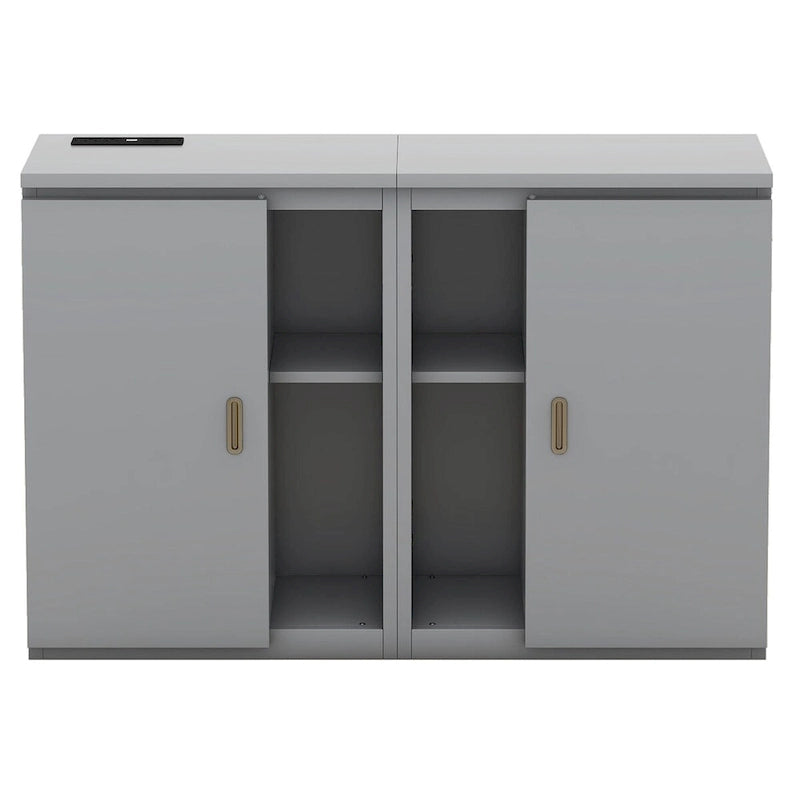 Murphy-Bett in voller Größe mit Stauraumfächern und integrierter USB-Ladefunktion
