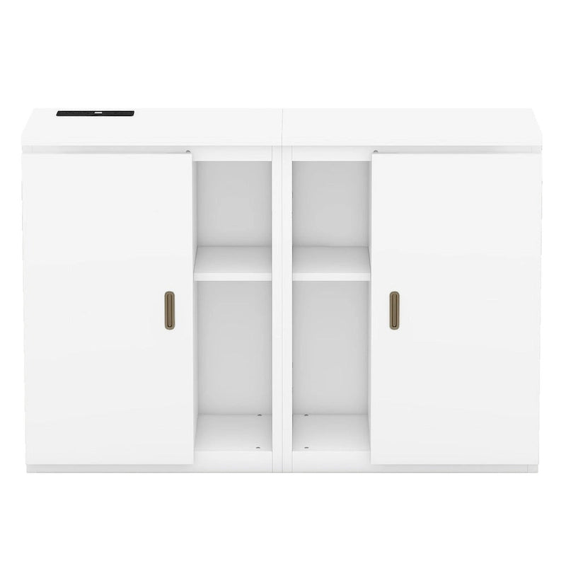 Murphy-Bett in voller Größe mit Stauraumfächern und integrierter USB-Ladefunktion