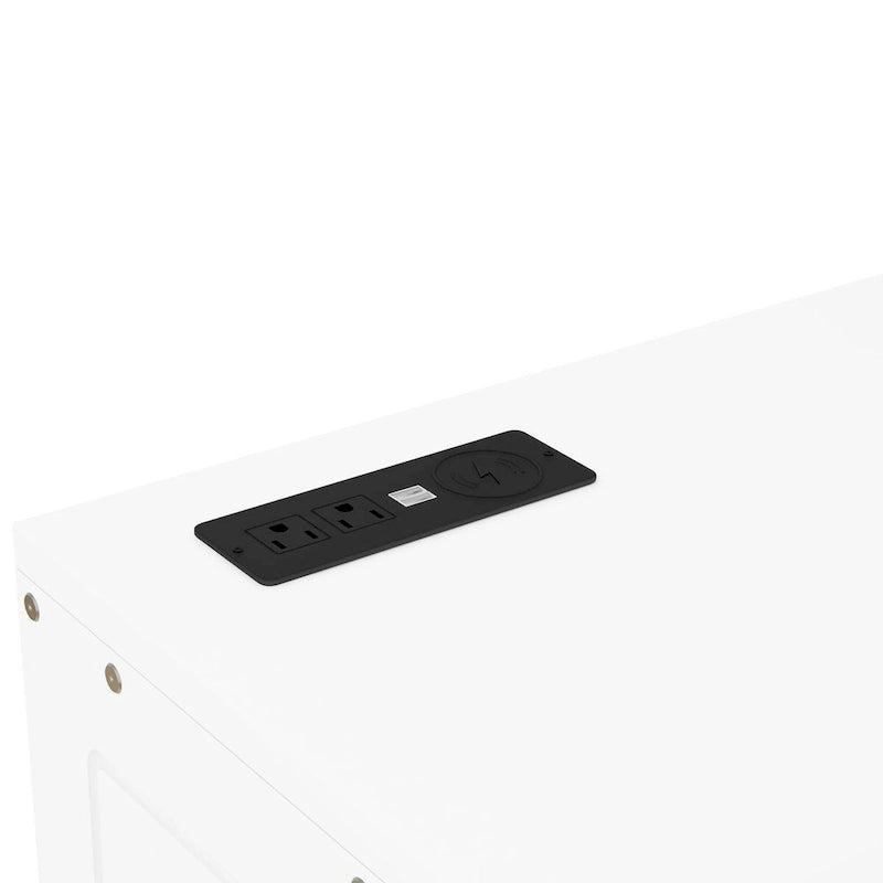 Murphy-Bett in voller Größe mit Stauraumfächern und integrierter USB-Ladefunktion