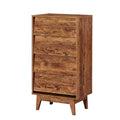 4-Drawer Vintage Style Dresser with Solid Wood Legs & Hidden Pulls
