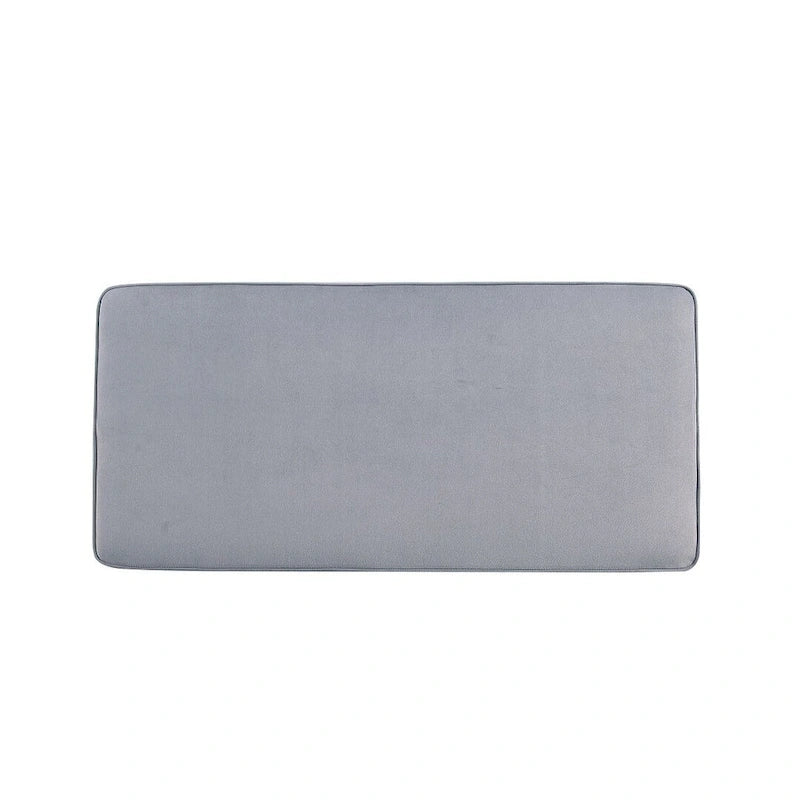 Mid-Century-Modern-Bank mit Samtbezug und X-förmigen Holzbeinen