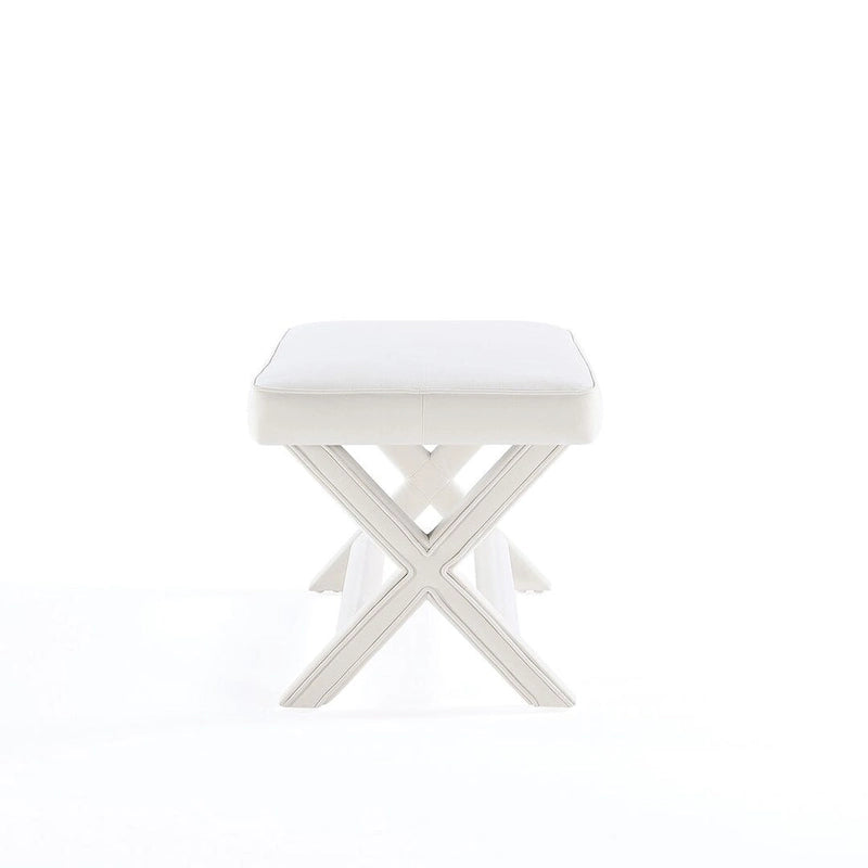 Mid-Century-Modern-Bank mit Samtbezug und X-förmigen Holzbeinen