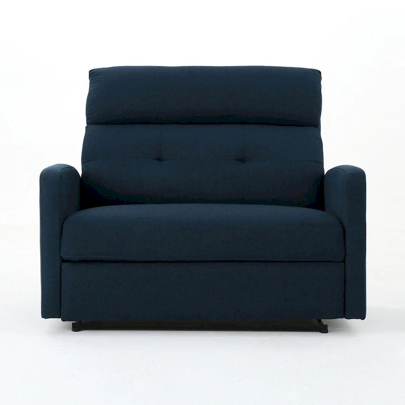 Doppelsitziger Stoff-Loveseat mit Liegefunktion und weichen Polstern, moderner Stil