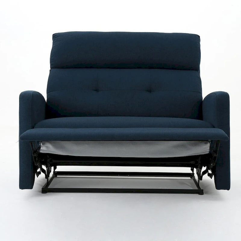 Doppelsitziger Stoff-Loveseat mit Liegefunktion und weichen Polstern, moderner Stil