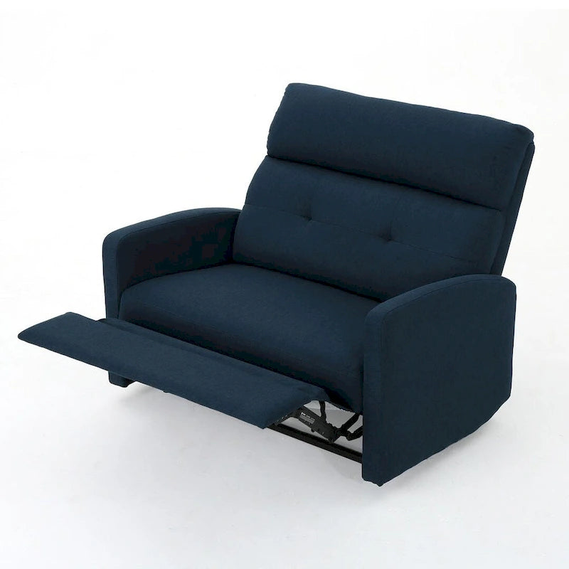 Doppelsitziger Stoff-Loveseat mit Liegefunktion und weichen Polstern, moderner Stil
