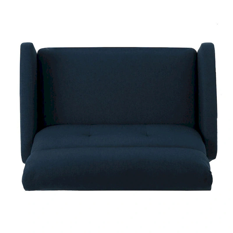 Doppelsitziger Stoff-Loveseat mit Liegefunktion und weichen Polstern, moderner Stil