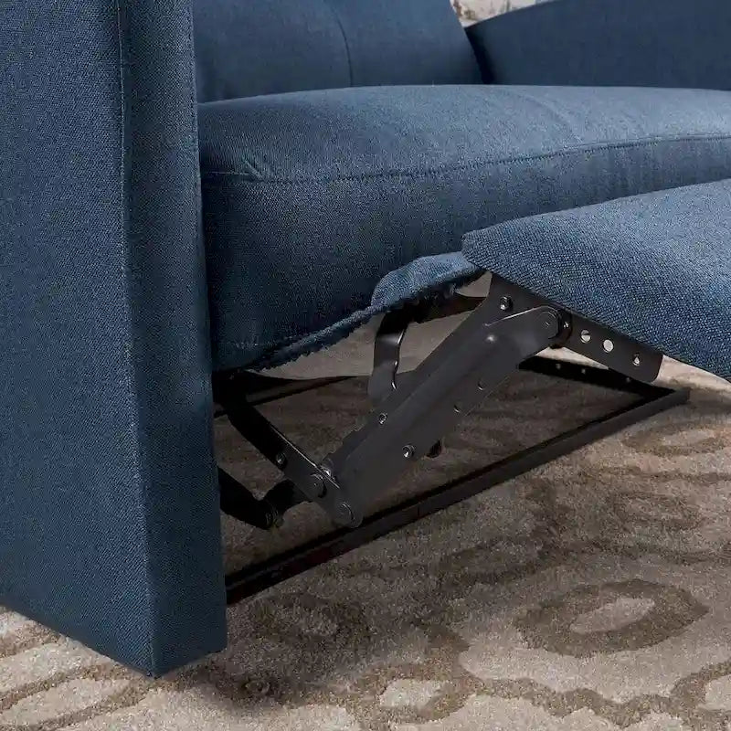 Doppelsitziger Stoff-Loveseat mit Liegefunktion und weichen Polstern, moderner Stil