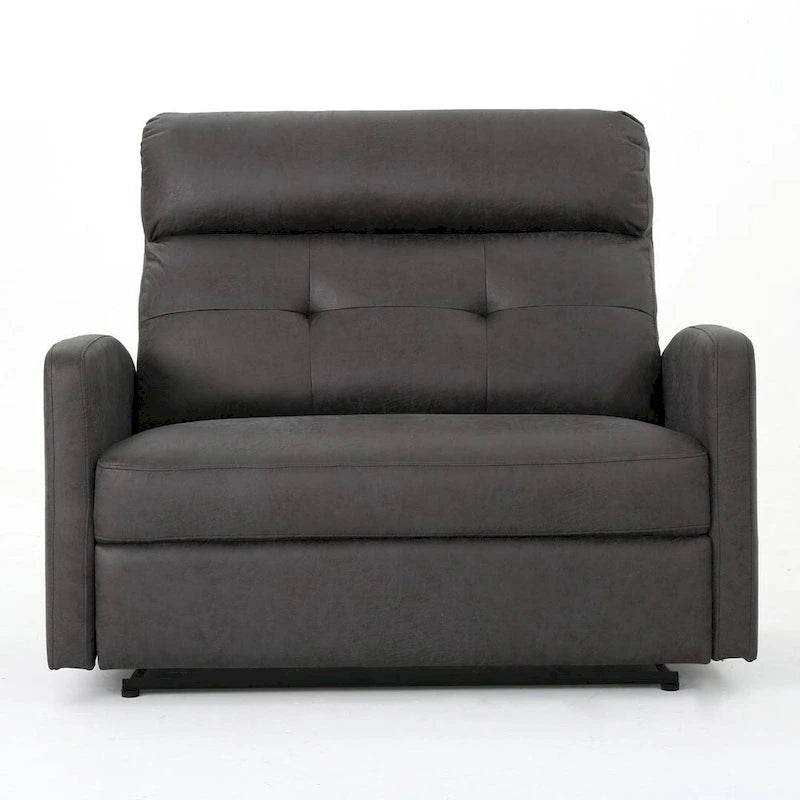 Doppelsitziger Stoff-Loveseat mit Liegefunktion und weichen Polstern, moderner Stil