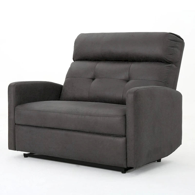 Doppelsitziger Stoff-Loveseat mit Liegefunktion und weichen Polstern, moderner Stil