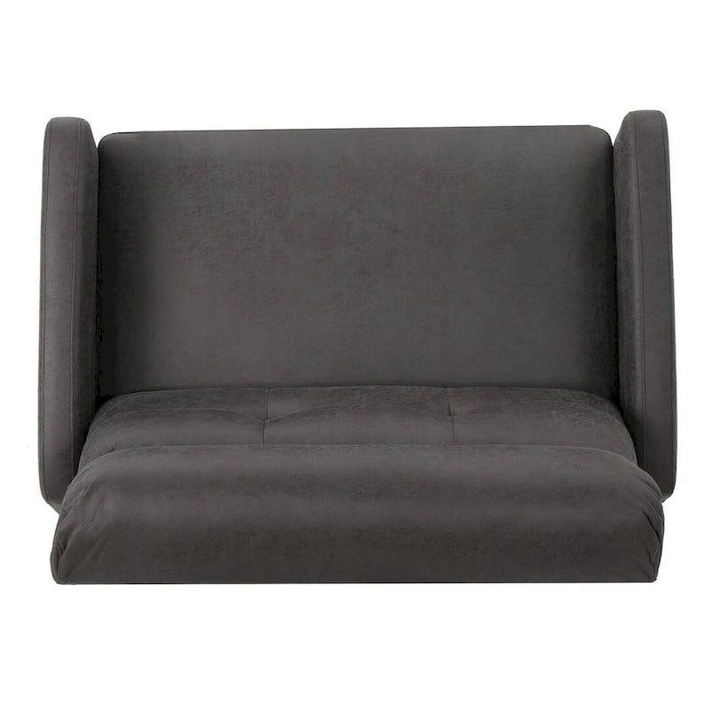 Doppelsitziger Stoff-Loveseat mit Liegefunktion und weichen Polstern, moderner Stil
