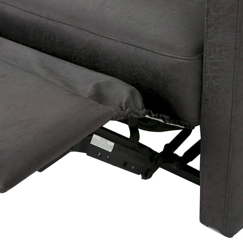 Doppelsitziger Stoff-Loveseat mit Liegefunktion und weichen Polstern, moderner Stil
