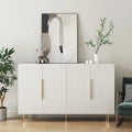 Modernes Sideboard mit Rillenoptik, verstellbaren Einlegeböden und Metallgriffen