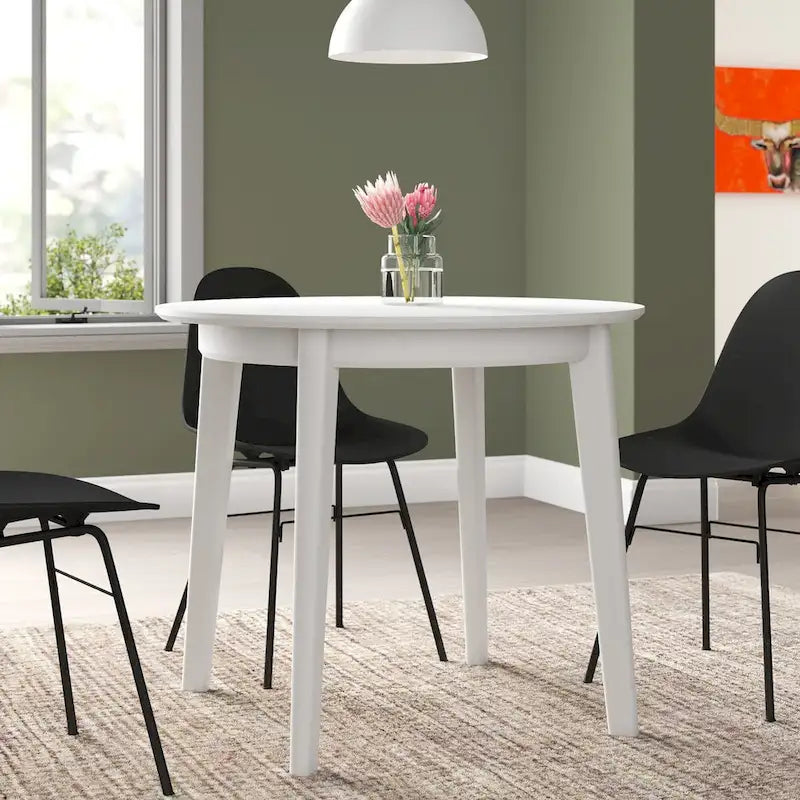 36-Zoll-runder Esstisch mit matter Oberfläche im modernen minimalistischen Stil