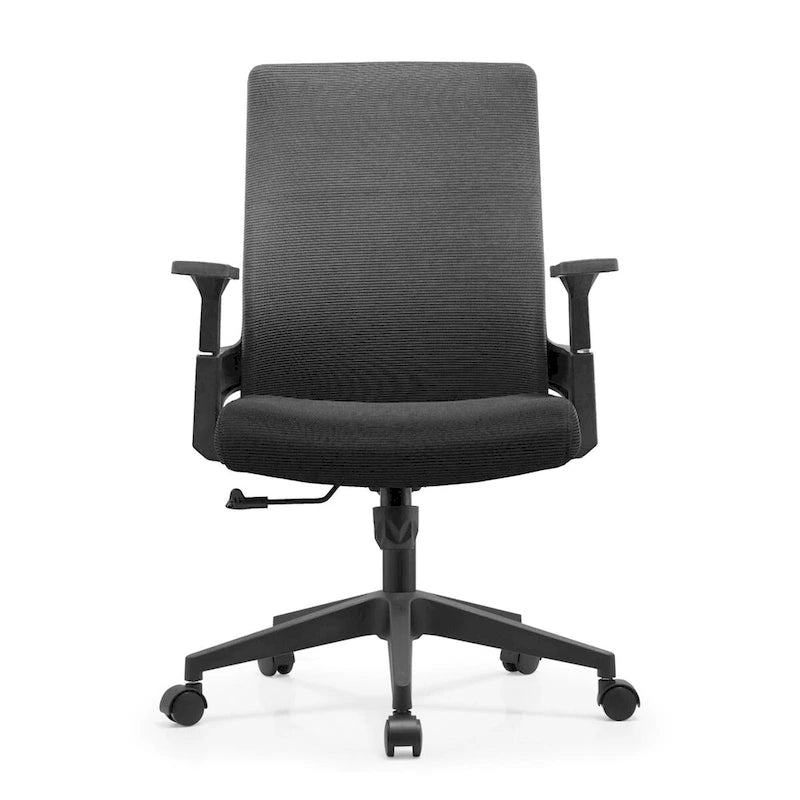 Adjustable Mid-Back Office Chair with 360° Swivel, Tilt & Lumbar Support