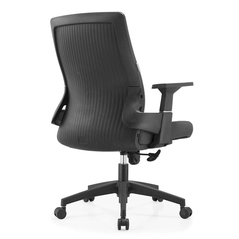 Adjustable Mid-Back Office Chair with 360° Swivel, Tilt & Lumbar Support