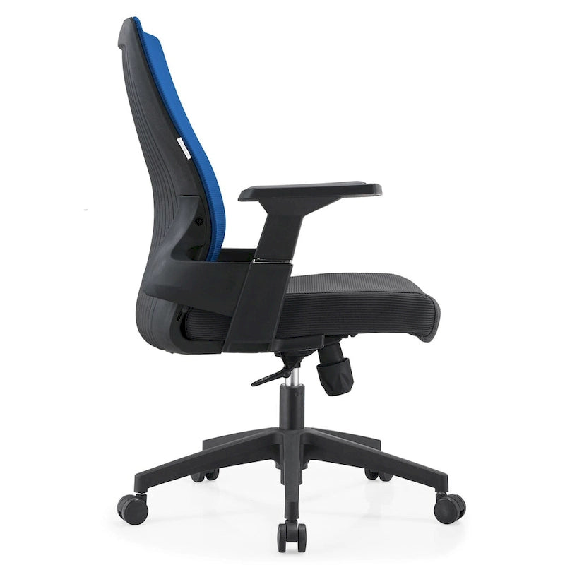 Adjustable Mid-Back Office Chair with 360° Swivel, Tilt & Lumbar Support