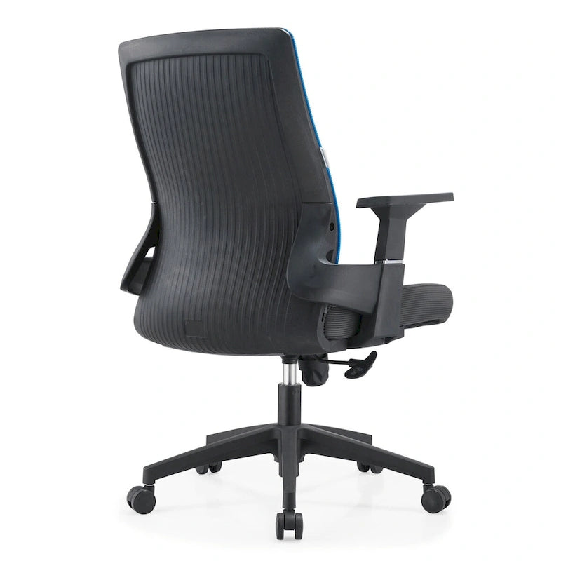 Adjustable Mid-Back Office Chair with 360° Swivel, Tilt & Lumbar Support