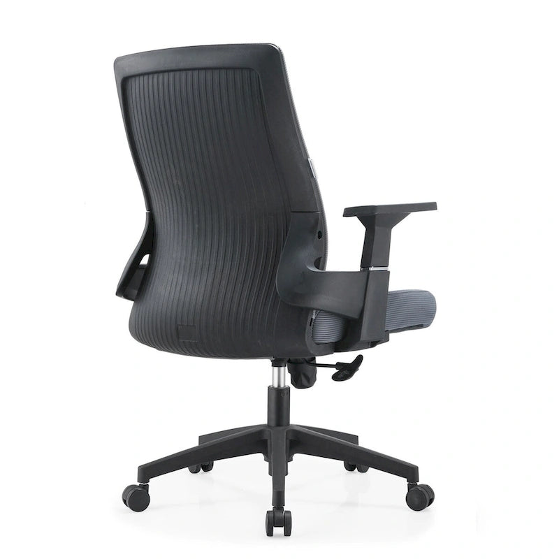 Adjustable Mid-Back Office Chair with 360° Swivel, Tilt & Lumbar Support